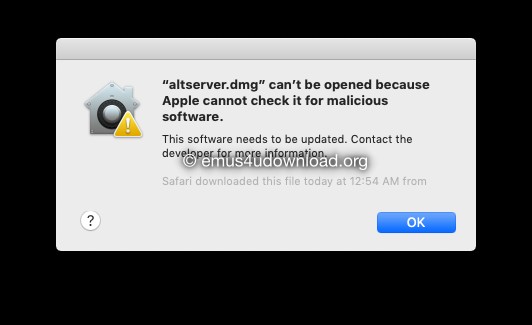 altserver.dmg cant be opened