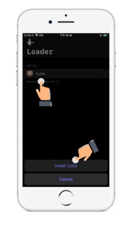 点击install cydia